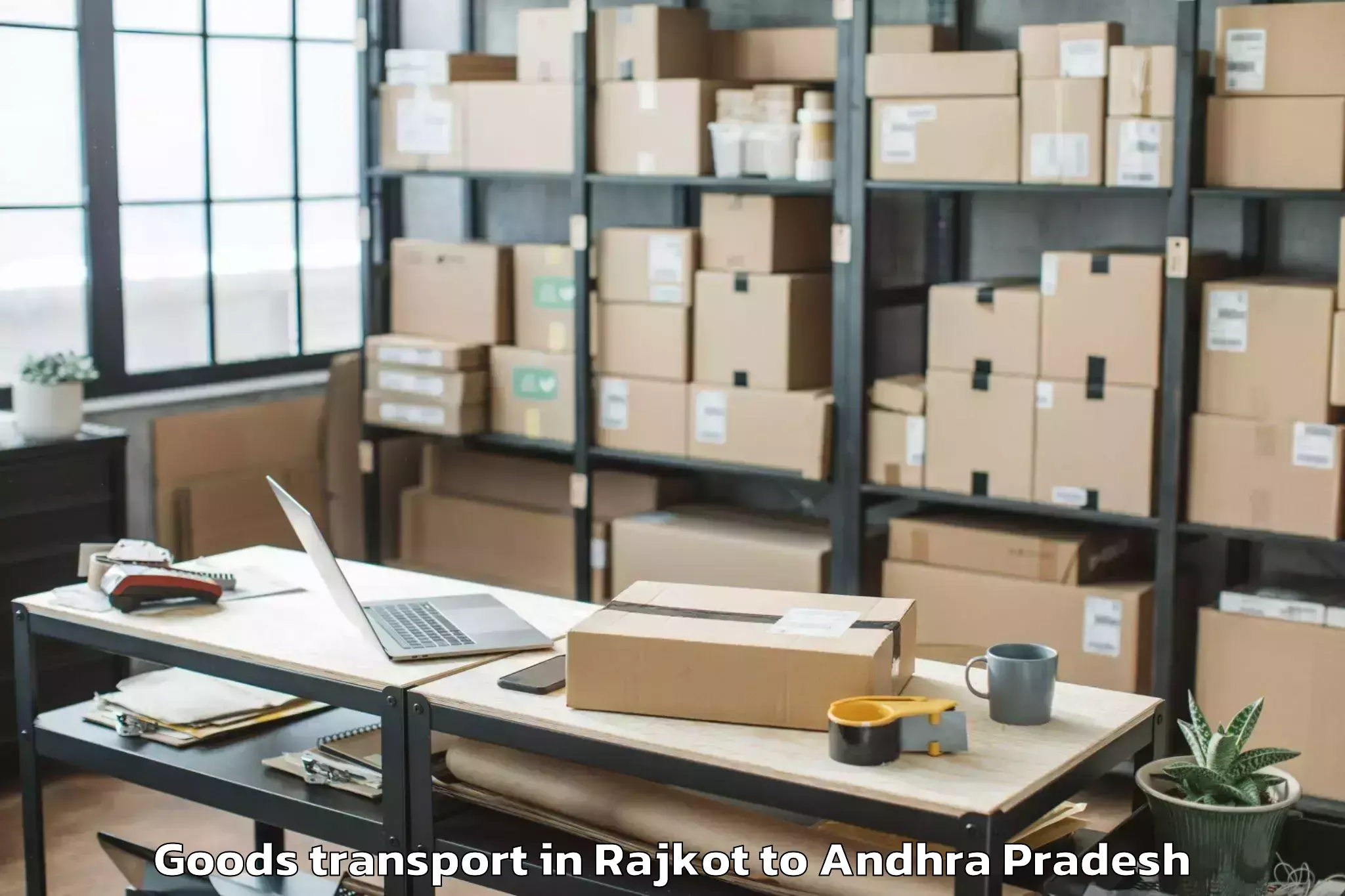 Book Rajkot to Samarlakota Goods Transport Online